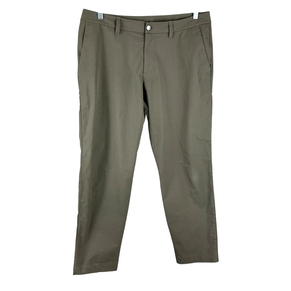 Lululemon ABC Slim-Fit Trouser Smooth Twill Nomad Men's Size 34 x 27 EUC